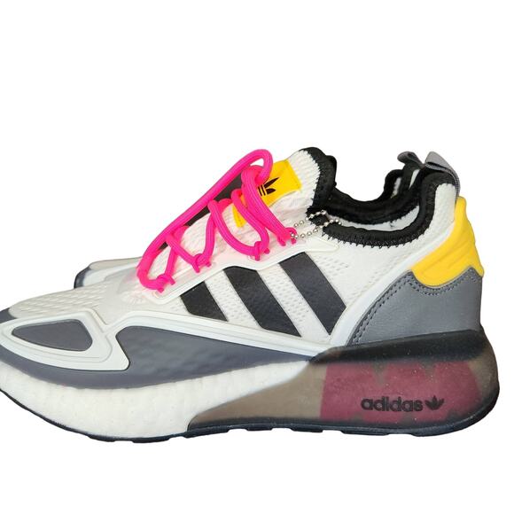 adidas Ninja ZX 2K Boost Shoes Men\'s, White, Size 5